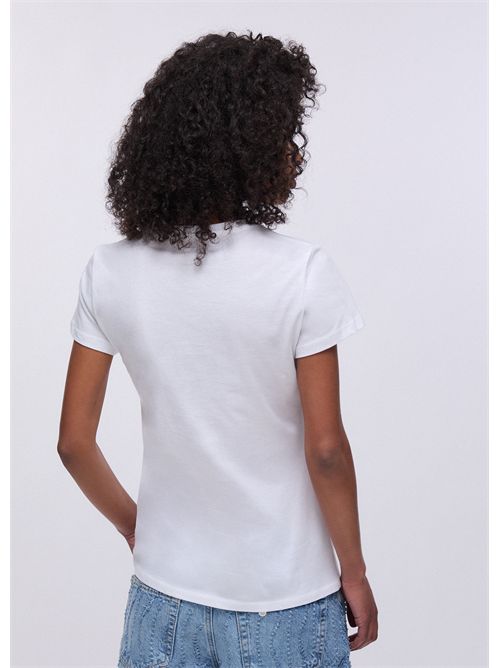 T-shirt con stampa e strass LIU JO | WA6493JS923/P9604